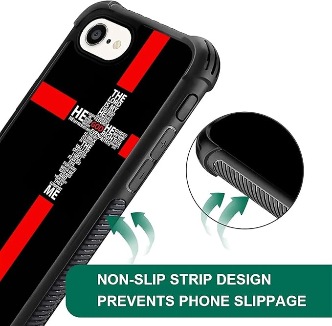 Compatible with iPhone 16e Case,God Cross Phone Cover for Men/Women,Soft TPU Anti-Skid Thread and Four Corner Anti-Collision Protection Case Compatible with iPhone 16e 6.1inch