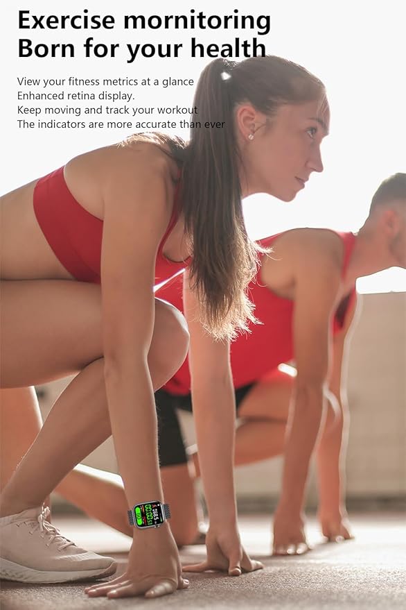 Smart Watch for Android iOS Phones Compatible iPhone Samsung, 2.09'' Fitness Activity Tracker Watch with Bluetooth Call/SMS/Sleep Monitor/Pedometer Smartwatch for Men Women with 2 Bands (White)