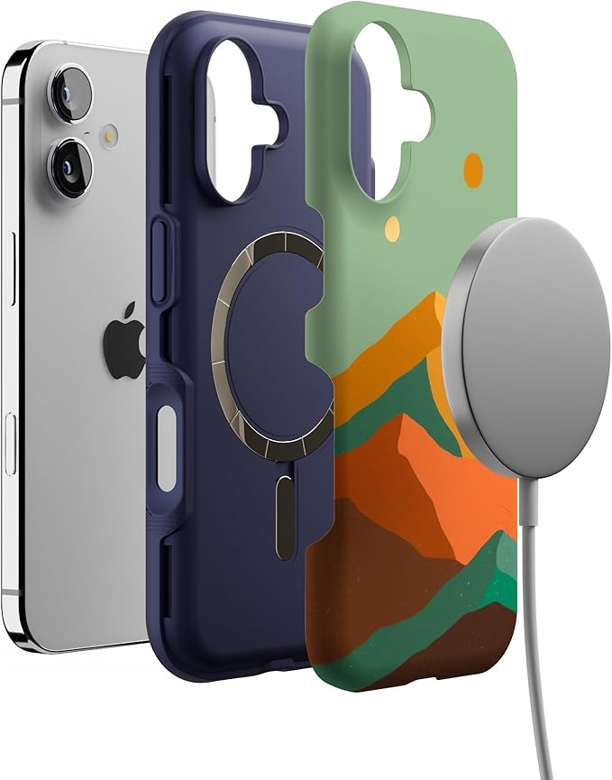 Casely iPhone 17 Case | Endless Peaks | Colorblock Mountain | Bold Protective Design | Compatible with MagSafe