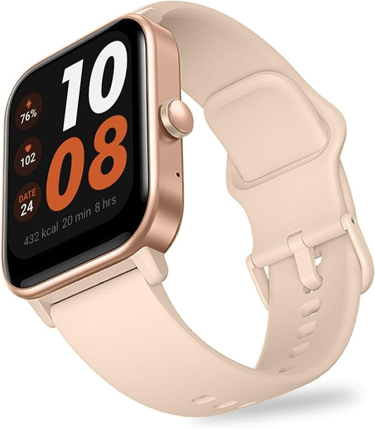 OCTANDRA Ignite VeryFit 1.8" Alexa Built-in Bluetooth Answer Call Smart Watch Fitness Tracker Watches for Men Women (IDW01 BT) (Pink)