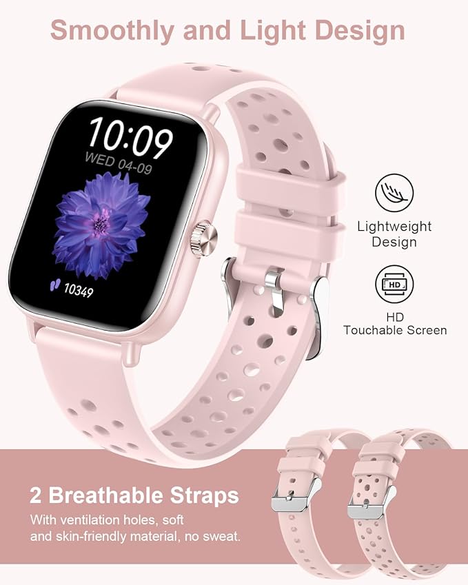 Smart Watches for Women(Answer/Make Calls), 1.83" Fitness Trackers with 24-Hour Heart Rate SpO2 Pedometer Sleep Monitor, 120+ Sport Mode, IP68 Waterproof Fitness Watch Compatible with iPhone&Android