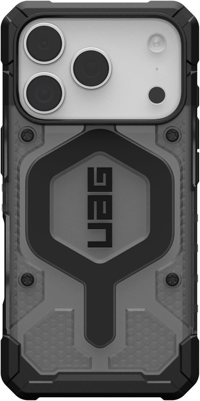 URBAN ARMOR GEAR UAG Designed for iPhone 17 Pro Case Pathfinder Clear - Compatible with MagSafe Military Grade Protective Cover, Ash/Black