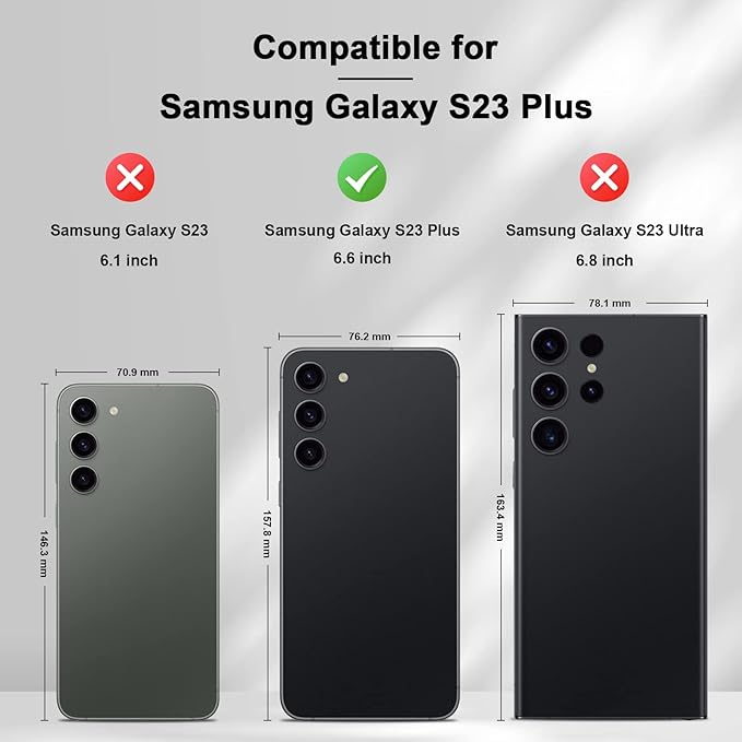 Jasonyu Flip Wallet Case for Samsung Galaxy S23 Plus/S23+ 5G,Leather Magnetic Folio Cover with Card Holder,Kickstand - TPU Shockproof Durable Protective Phone Case,Black