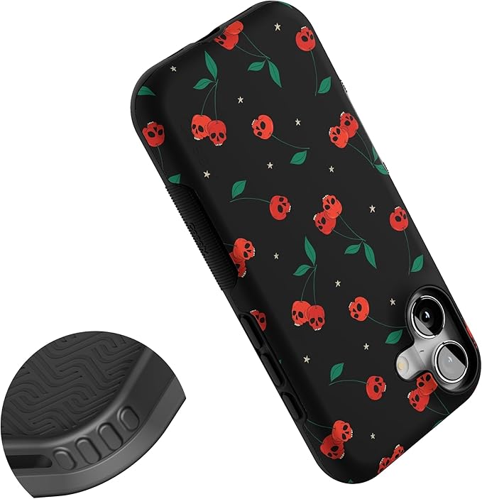 Casely iPhone 17 Case | Sweet Revenge | Cherry Skulls | Bold Protective Design | Compatible with MagSafe