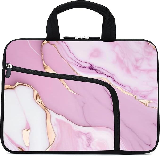Laptop Sleeve - 11.6-12.2 inches Chromebook, Ultrabook & Tablet Case with Neoprene Handle, Two Pockets (Pink)