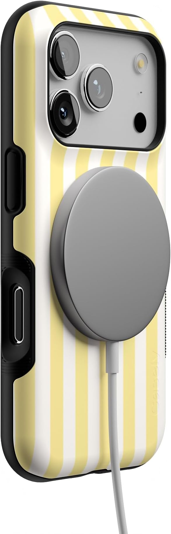 Casely iPhone 17 Pro Case | Butter Yellow Stripes | Sunday Best | Bold Protective Design | Compatible with MagSafe