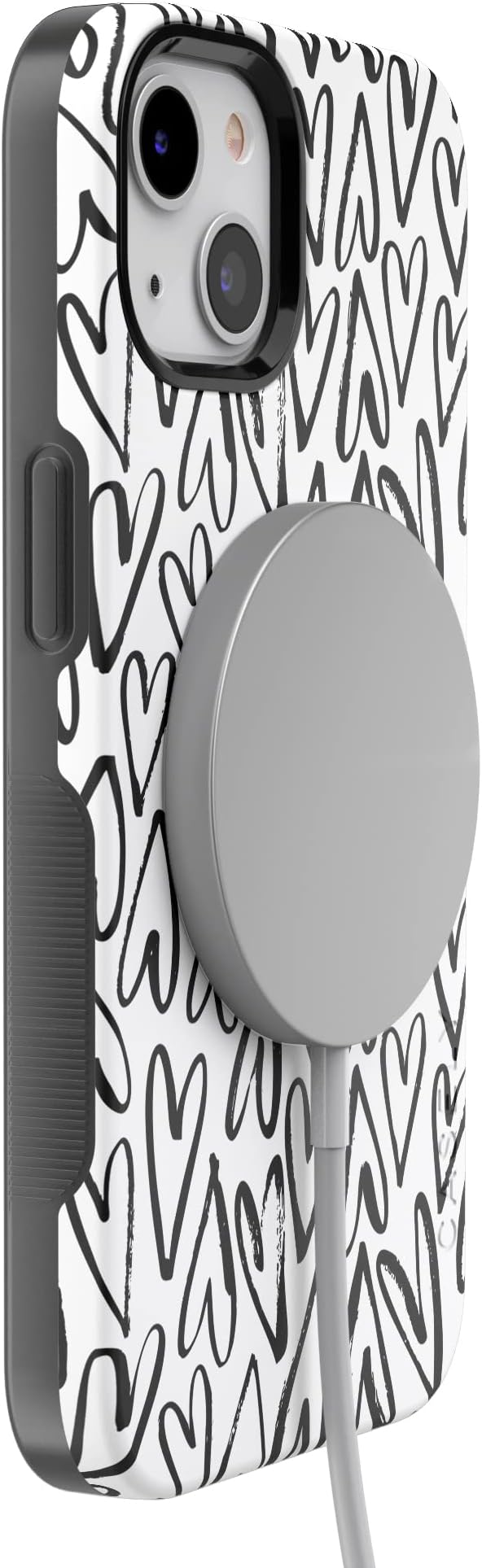 Casely iPhone 14 Case | Heart Throb | Endless Hearts | Compatible with MagSafe | Bold Protective Design