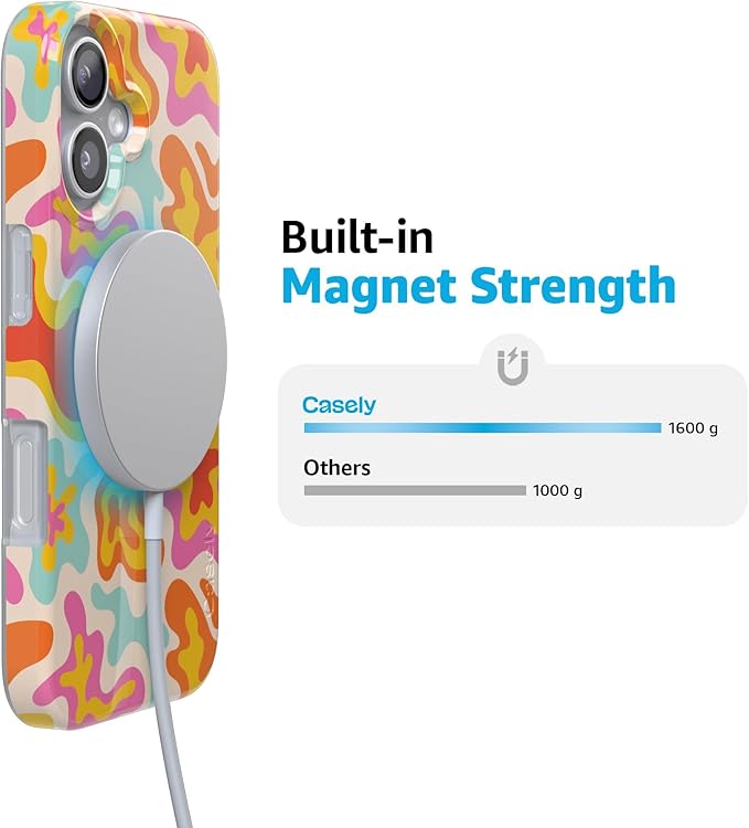 Casely iPhone 17 Case | Tropical Color Splash | Abstract Retro | Compatible with MagSafe | Classic Ultra Slim Design