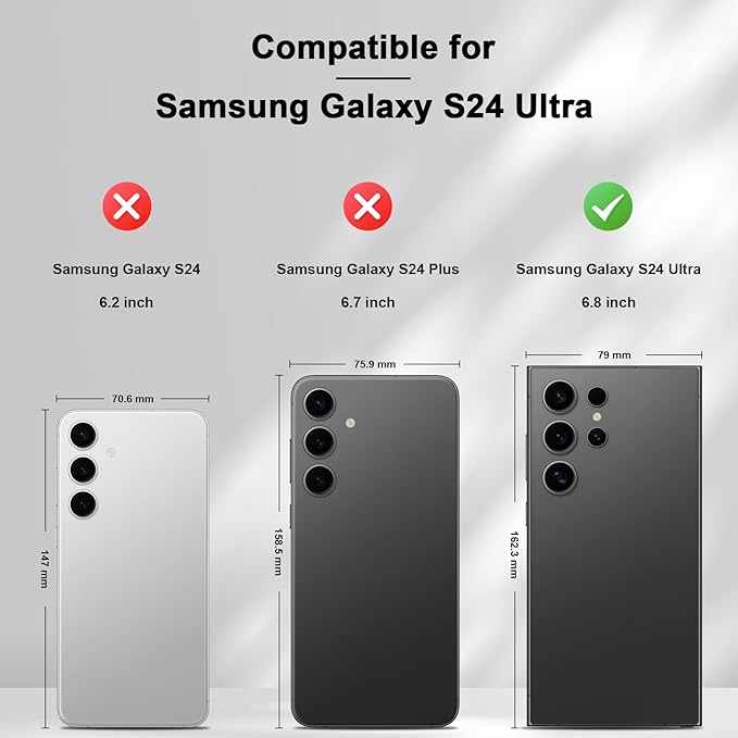 Jasonyu Flip Wallet Case for Samsung S24 Ultra 5G,Leather Magnetic Folio Cover with Card Holder,Kickstand - TPU Shockproof Durable Protective Phone Case,Black