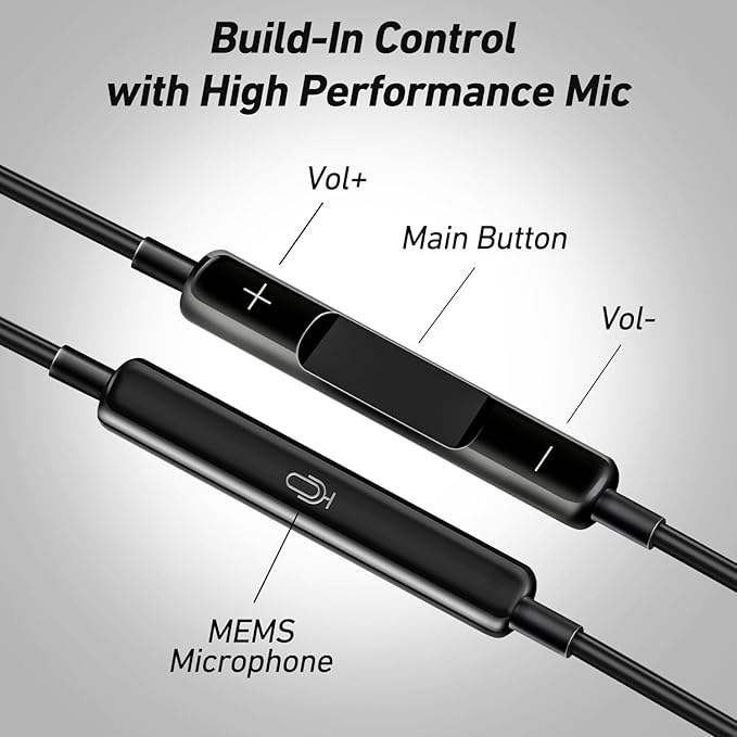 2Pack USB C Headphones Wired Earphones Type C Earbuds for iPhone 15 16 17 Pro Max Plus,USBC Ear Buds with Mic Volume Control HiFi Stereo Noise Cancelling for Galaxy S24/S23/S22/S21/A53, Pixel 8/7/6