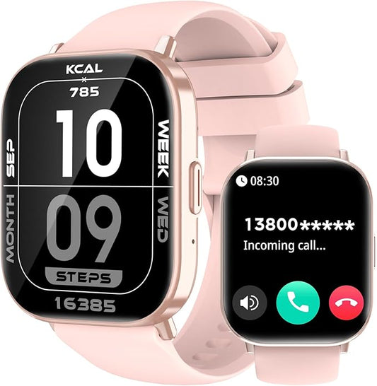Smart Watch for Men and Women, 2.01-inch HD Touch Screen, 120+ Sports Modes/IP67 Waterproof/Heart Rate/Sleep Monitoring (Answer/Make Calls), for Android/iOS (Pink)