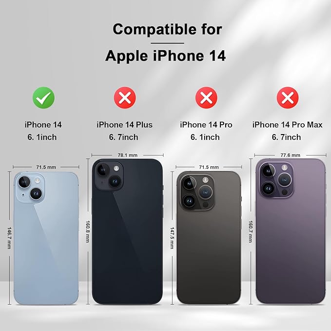 Jasonyu Flip Wallet Case for iPhone 14 5G,Leather Magnetic Folio Cover with Card Holder,Kickstand - TPU Shockproof Durable Protective Phone Case,Black