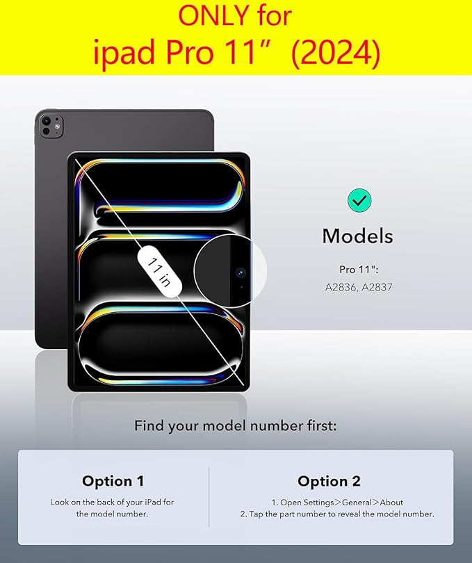 for Ipad Pro 11-inch Case M4 5th Gen 2024(Model:A2836/A2837) Genuine Leather Cover Protective Shell,Built-in Pencil Holder and Auto Wake/Sleep.Blue