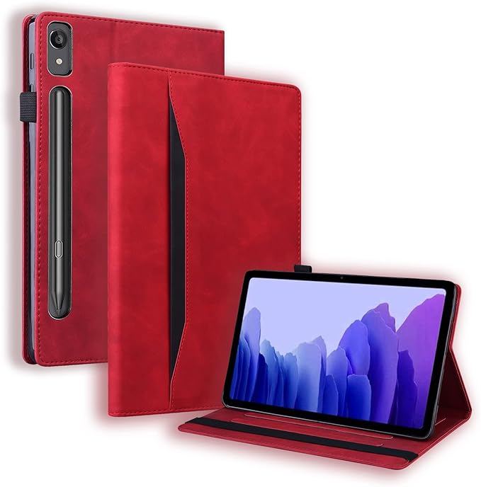 Case for Lenovo Tab P11 Pro (2nd Gen) / Tab P11 Pro Gen 2 11.2 inch Magnetic PU Leather Folio Stand Shell Cover Foldable Card Holder Multi-Angle Tab P11 Pro 2022 11.2",Red