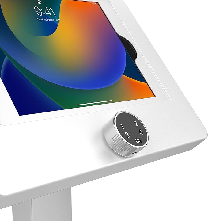 Thin Floor Stand - CTA Tall Standing 360 Degree Kiosk Display Tablet Holder - Digital Lock - iPad 11 (A16) - Pro 11-inch M4 - Air 11-inch M3- iPad 10th Gen - Galaxy Tab & More Tablets