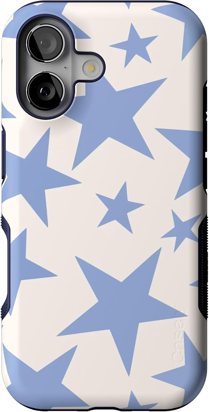 Casely iPhone 17 Case | Stars Align | Blue & White Stars | Bold Protective Design | Compatible with MagSafe