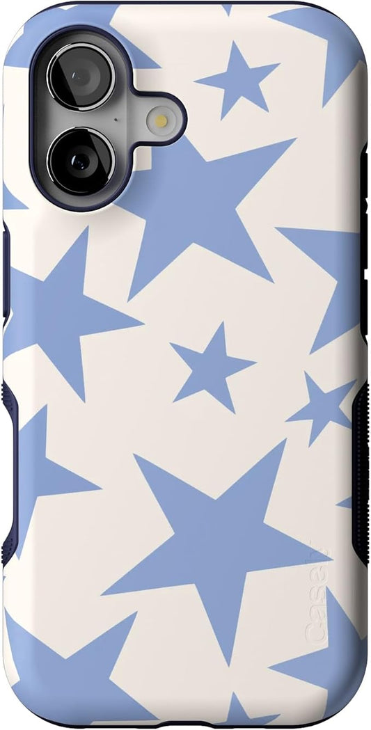 Casely iPhone 17 Case | Stars Align | Blue & White Stars | Bold Protective Design | Compatible with MagSafe
