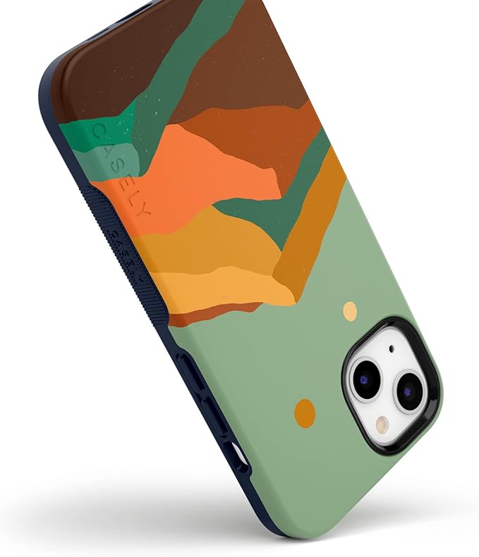 Casely iPhone 14 Case | Endless Peaks | Colorblock Mountain | Compatible with MagSafe | Bold Protective Design