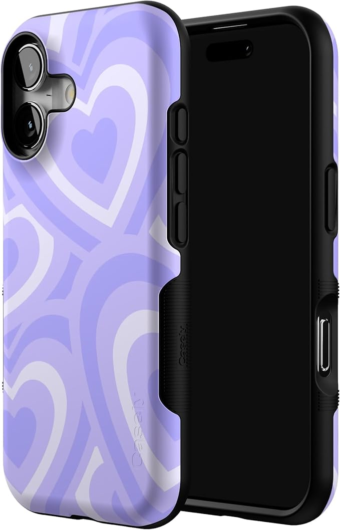 Casely iPhone 17 Case | Love Song | Lavender Heart | Bold Protective Design | Compatible with MagSafe