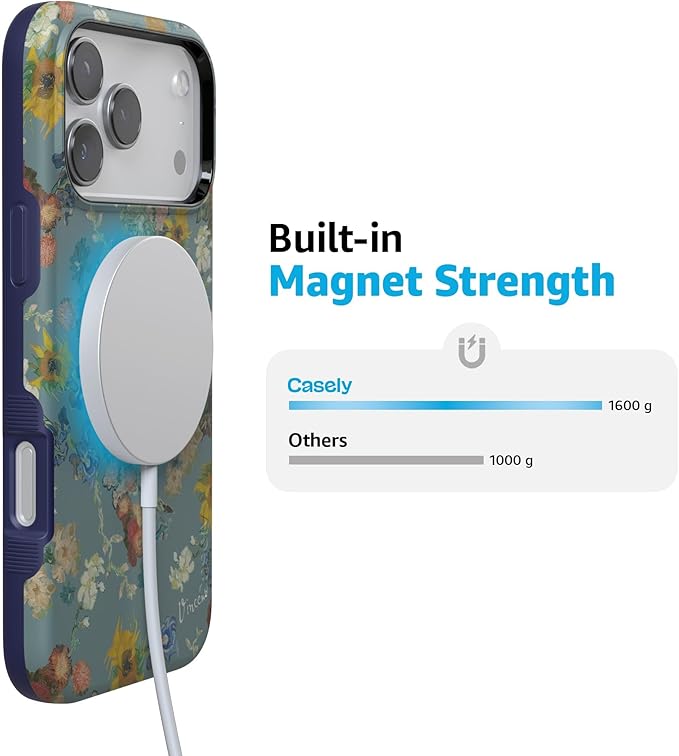 Casely iPhone 17 Pro Case | Vincent's Flowers | Van Gogh Museum | Compatible with MagSafe | Bold Protective Design