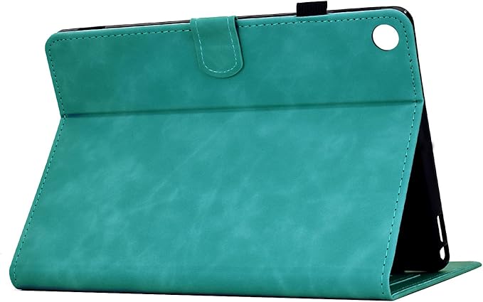 Mandala Flower Case Compatible with Galaxy Tab A9+ Plus 11 Inch 2024 2023 (SM-X210/X216/X218), Cute Elegant Embossed Suede Leather Folio Stand Case Protective Cover with Auto Wake/Sleep, Green