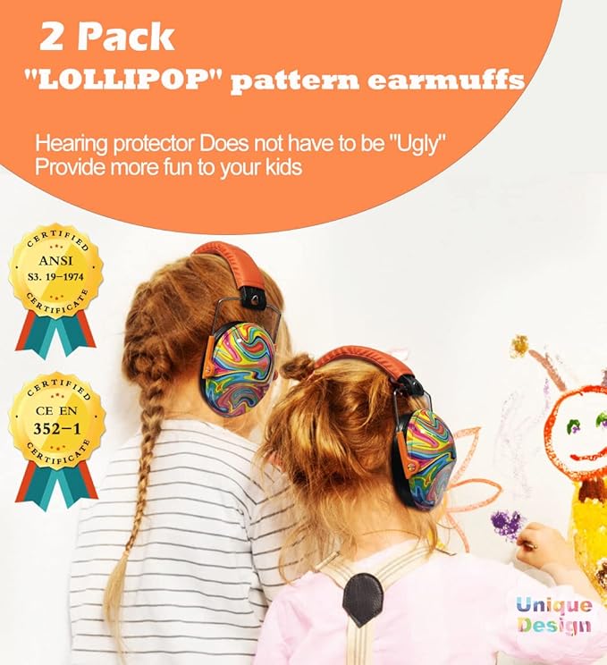 PROHEAR 032 2 Pack Kids Ear Protection, NRR 25dB, Adjustable Headband Safety Earmuffs for Sports Events, Concerts, Airports