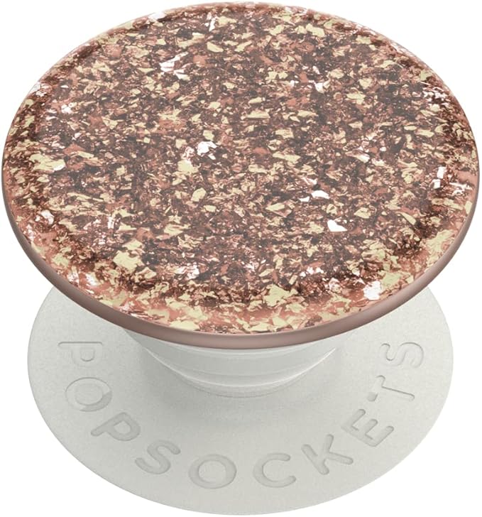 PopSockets Phone Grip with Expanding Kickstand, Adhesive Grip - Foil Confetti Rose Gold