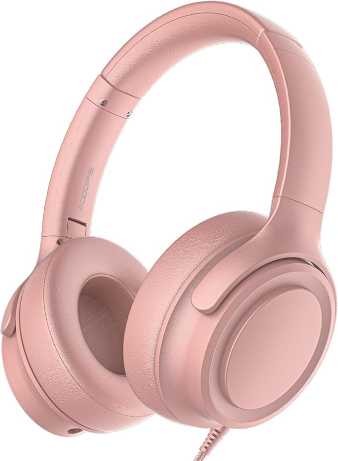 Wired Over-Ear Headphones with USB C Connector, Hi-Fi Stereo Sound, Noise-Isolating Ear Cups, Comfortable Fit for USB C Devices (No Bag, Gold)