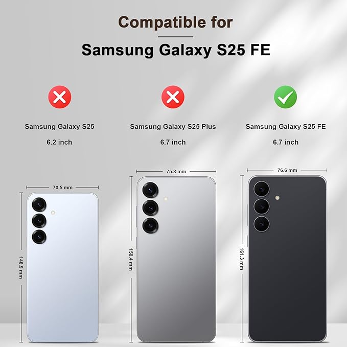 Jasonyu Flip Wallet Case for Samsung Galaxy S25 FE 5G,Leather Magnetic Folio Cover with Card Holder,Kickstand - TPU Shockproof Durable Protective Phone Case,Brown