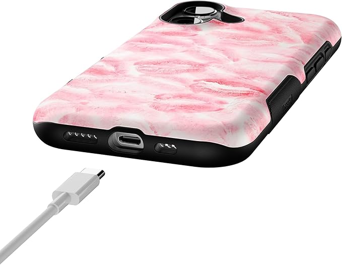 Casely iPhone 17 Case | Sealed with a Kiss | Pink Lipstick | Bold Protective Design | Compatible with MagSafe