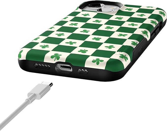 Casely iPhone 14 Case | Lucky You | Shamrock | Compatible with MagSafe | Bold Protective Design