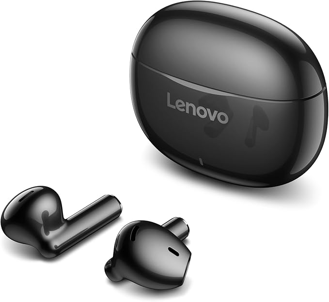 Lenovo E310 True Wireless Stereo Earbuds Bluetooth 5.3 ENC Noise-Cancelling Black In-Ear Headphones 13mm Speaker Type-C Charging 20h Battery Life for Music Calls Comfortable Fit Wireless Earbuds
