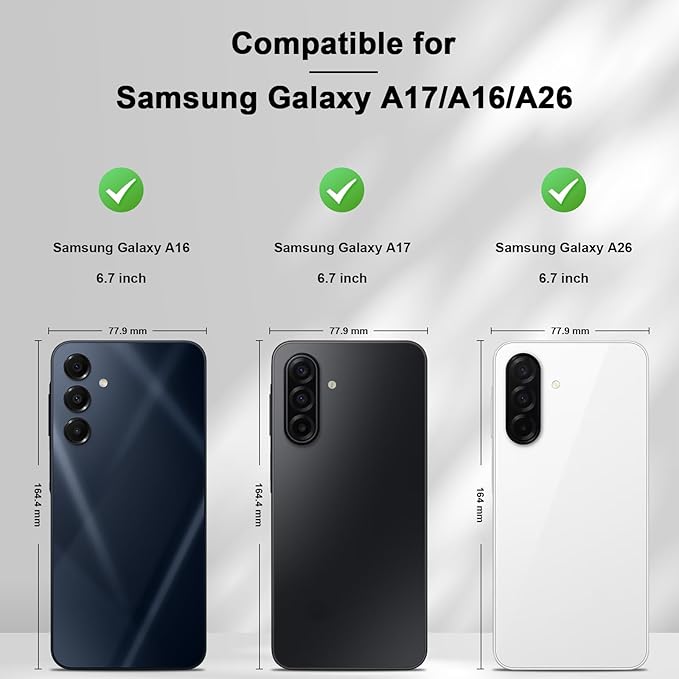 Jasonyu Flip Wallet Case for Samsung Galaxy A17 5G,Leather Magnetic Folio Cover with Card Holder,Kickstand - TPU Shockproof Durable Protective Phone Case,Black