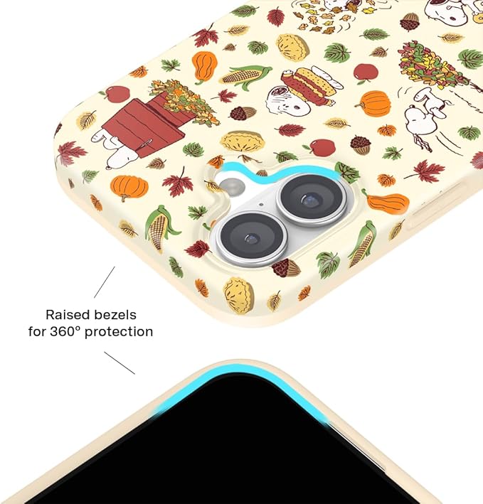 VELVET CAVIAR Case for iPhone 17 | Compatible with MagSafe | 10ft Drop Tested | Protective Fall Season Cases | Snoopy Autumn Leaves