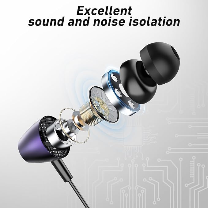 2Pack USB C Headphones Wired Earphones Type C Earbuds for iPhone 15 16 17 Pro Max Plus,USBC Ear Buds with Mic Volume Control HiFi Stereo Noise Cancelling for Galaxy S24/S23/S22/S21/A53, Pixel 8/7/6