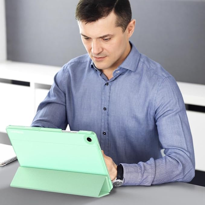 MoKo Case for Galaxy Tab A9+/A9 Plus 11 inch 2023, Slim Stand Protective Smart Cover with Hard PC Translucent Back Shell for Tab A9 Plus Tablet (SM-X210/X216/X218), Auto Wake/Sleep, Green