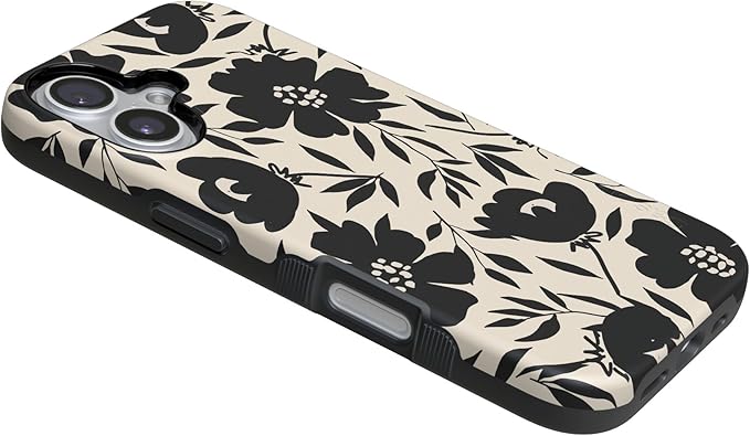 Casely iPhone 17 Case | Dark Fantasy | Contrast Floral | Compatible with MagSafe | Bold Protective Design
