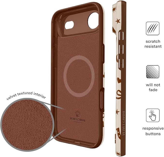 VELVET CAVIAR Case for iPhone 17 Air | Compatible with MagSafe | 10ft Drop Tested | Protective Designer Cases | Western Rodeo Drive