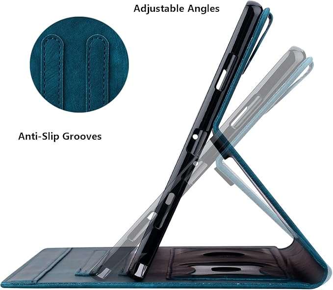 Case for Lenovo Tab M9 9.0 inch 2023 / Nook 9" Lenovo Tablet (2024), PU Leather Magnectic Cover Folio Stand Shell with Pencil Holder for tb310fu case-Blue