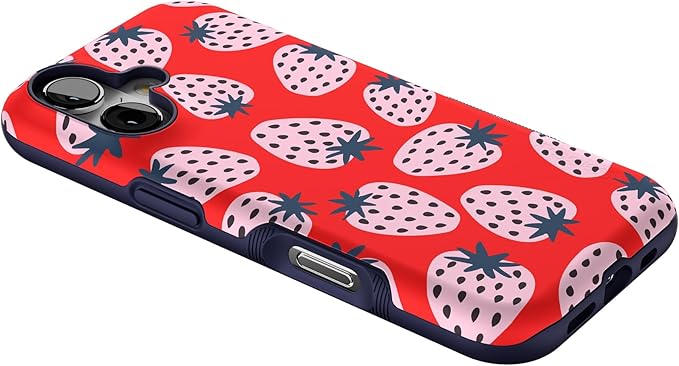 Casely iPhone 17 Case | I'd Pick You | Red Strawberry | Bold Protective Design | Compatible with MagSafe