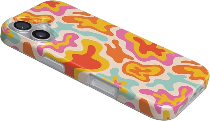 Casely iPhone 17 Case | Tropical Color Splash | Abstract Retro | Compatible with MagSafe | Classic Ultra Slim Design