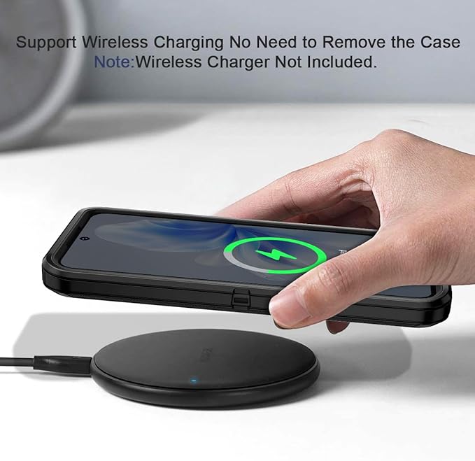 for Samsung Galaxy S24 FE 5G Case Heavy Duty Protective Shockproof Dropproof 3-Layer Full Body Protection [Without Screen Protector] Tough Rugged Case for Galaxy S24 FE,Black