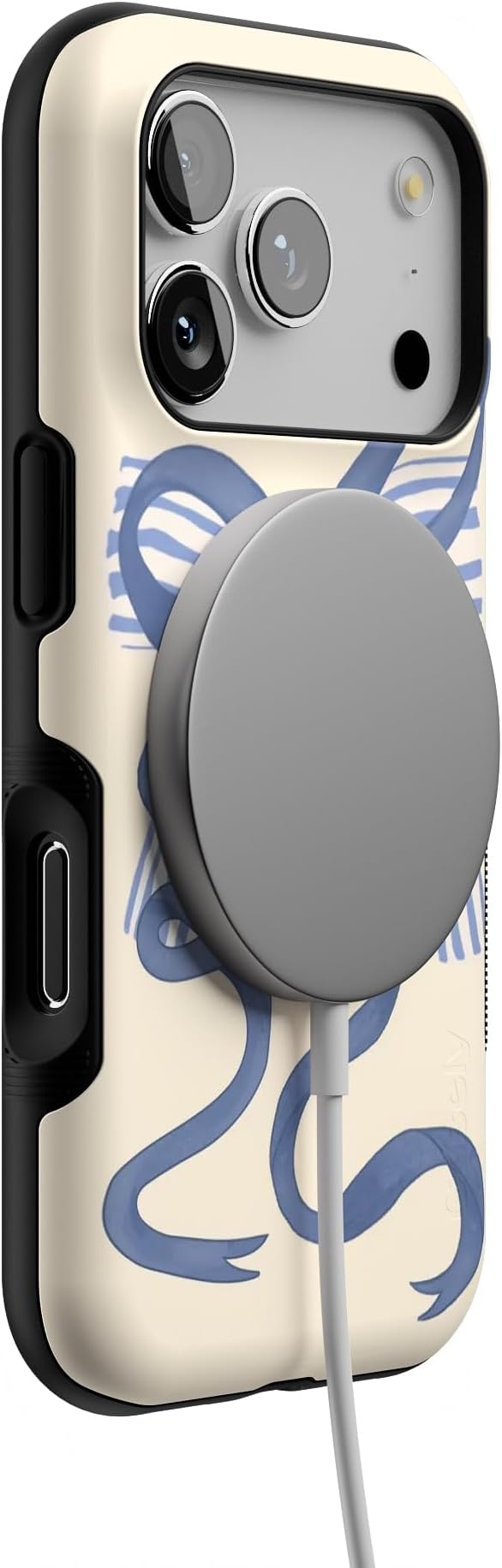 Casely iPhone 17 Pro Case | Heartstrings | Blue Bow | Bold Protective Design | Compatible with MagSafe