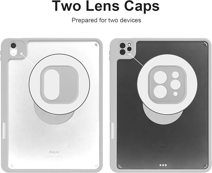 Case for iPad Air 13 Inch M3/M2 2025/2024, iPad Pro 12.9 Inch 6th/5th Generation 2022/2021 with Pencil Holder, Vertical Stand, Detachable Magnetic Trifold Stand Case,Auto Wake/Sleep, Gray