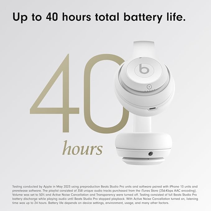 Beats Studio Pro with AppleCare+ for Headphones (2 Years) - Matte White