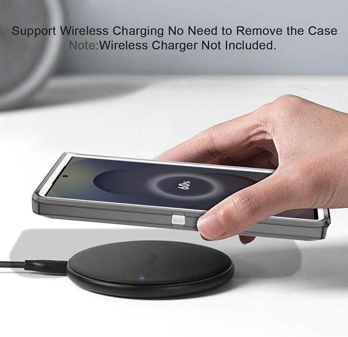 for Samsung Galaxy S25 Ultra Case Heavy Duty Protective Case Shockproof Dropproof 3-Layer Full Body Protection [Without Screen Protector] Tough Rugged Case for Galaxy S25 Ultra,Grey/White