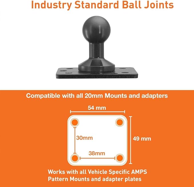 iBolt TabDock FixedPro 360 -Heavy Duty Metal 8" Multi-Angle Drill Base Mount for All 7" - 10" Tablets (iPad, Nexus, Samsung Tab) for Desks, Tables, Countertops : Great for Homes, Businesses, etc.