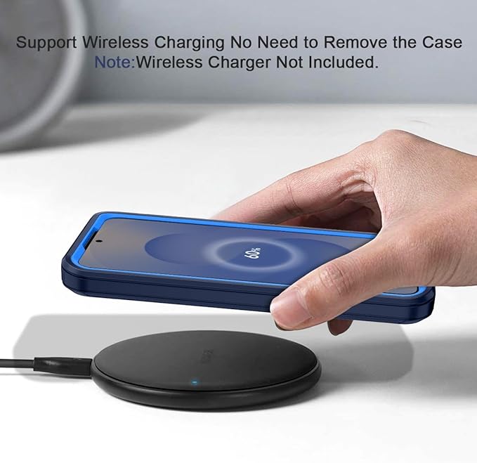 for Samsung Galaxy S25 Case Heavy Duty Protective Shockproof Dropproof 3-Layer Full Body Protection [Without Screen Protector] Tough Rugged Case for Galaxy S25,Navy Blue