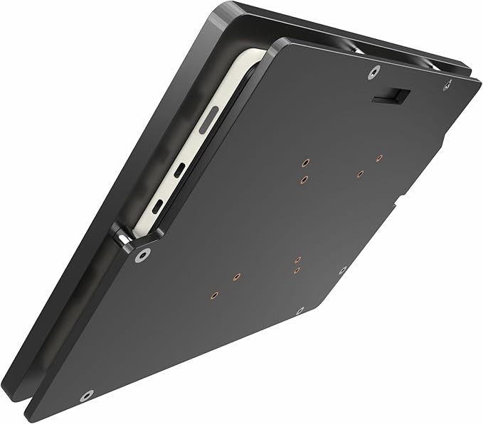 TABcare Anti-Theft Security Acrylic VESA Case for Microsoft Surface Pro 12 Tablet with 90-Degree USB C Cable & Wall Mount (Black, Surface Pro 12)