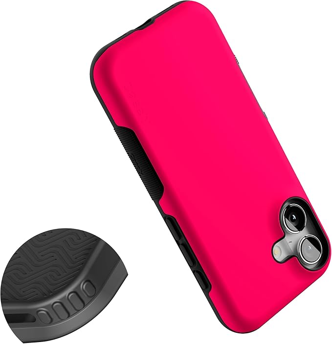 Casely iPhone 17 Case | Think Pink | Solid Neon Pink | Bold Protective Design | Compatible with MagSafe